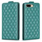 For iPhone 7 Plus / 8 Plus Diamond Lattice Vertical Flip Leather Phone Case(Green) - 1