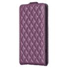 For iPhone 16 Pro Max Diamond Lattice Vertical Flip Leather Phone Case(Dark Purple) - 3