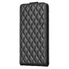 For iPhone 16 Pro Max Diamond Lattice Vertical Flip Leather Phone Case(Black) - 3