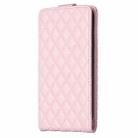 For iPhone 16 Pro Max Diamond Lattice Vertical Flip Leather Phone Case(Pink) - 3