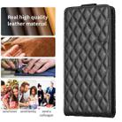 For iPhone 16 Plus Diamond Lattice Vertical Flip Leather Phone Case(Black) - 3