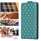 For iPhone 16 Plus Diamond Lattice Vertical Flip Leather Phone Case(Green) - 3