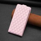 For iPhone 16 Plus Diamond Lattice Vertical Flip Leather Phone Case(Pink) - 2