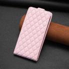 For iPhone 16 Diamond Lattice Vertical Flip Leather Phone Case(Pink) - 2