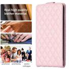 For iPhone 16 Diamond Lattice Vertical Flip Leather Phone Case(Pink) - 3