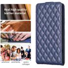 For iPhone 16 Diamond Lattice Vertical Flip Leather Phone Case(Blue) - 3