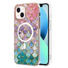For iPhone 13 Marble Pattern Dual-side IMD Magsafe TPU Phone Case(Colorful Scales) - 1