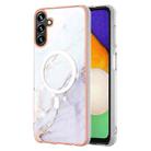 For Samsung Galaxy A54 5G Marble Pattern Dual-side IMD Magsafe TPU Phone Case(White 006) - 1