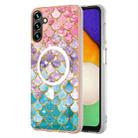 For Samsung Galaxy A54 5G Marble Pattern Dual-side IMD Magsafe TPU Phone Case(Colorful Scales) - 1