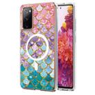 For Samsung Galaxy S20 FE 5G&4G / S20 Lite / S20 Fan Edition Marble Pattern Dual-side IMD Magsafe TPU Phone Case(Colorful Scales) - 1