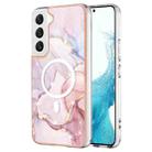 For Samsung Galaxy S22 5G Marble Pattern Dual-side IMD Magsafe TPU Phone Case(Rose Gold 005) - 1