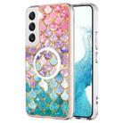 For Samsung Galaxy S22 5G Marble Pattern Dual-side IMD Magsafe TPU Phone Case(Colorful Scales) - 1