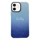 For iPhone 12 2 in 1 PC + TPU Shockproof Phone Case(Gradient Dark Blue) - 1