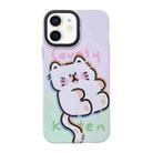 For iPhone 12 2 in 1 PC + TPU Shockproof Phone Case(Cat) - 1