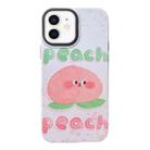 For iPhone 12 2 in 1 PC + TPU Shockproof Phone Case(Peach) - 1