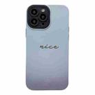 For iPhone 12 Pro Max 2 in 1 PC + TPU Shockproof Phone Case(Gradient Light Blue) - 1