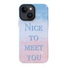 For iPhone 13 2 in 1 PC + TPU Shockproof Phone Case(Contrast Blue) - 1