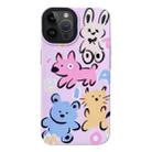 For iPhone 13 Pro 2 in 1 PC + TPU Shockproof Phone Case(Animal Home Pink) - 1