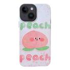 For iPhone 14 2 in 1 PC + TPU Shockproof Phone Case(Peach) - 1