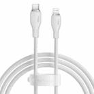 Baseus Pudding Series 20W Type-C to 8 Pin Fast Charging Data Cable, Length:1.2m(White) - 1