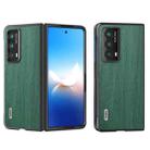 For Honor Magic VS2 ABEEL Wood Texture PU Phone Case(Green) - 1