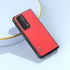 For Honor Magic VS2 ABEEL Wood Texture PU Phone Case(Red) - 2