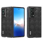 For Honor Magic VS2 ABEEL Weave Plaid PU Phone Case(Black) - 1