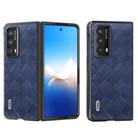 For Honor Magic VS2 ABEEL Weave Plaid PU Phone Case(Blue) - 1