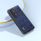For Honor Magic VS2 ABEEL Weave Plaid PU Phone Case(Blue) - 2
