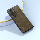For Honor Magic VS2 ABEEL Weave Plaid PU Phone Case(Green) - 2