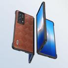 For Honor Magic VS2 ABEEL Weave Plaid PU Phone Case(Brown) - 3