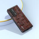 For Honor Magic VS2 ABEEL Genuine Leather Mahjong Pattern Black Edge Phone Case(Brown) - 2