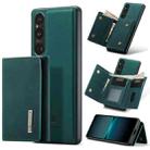 For Sony Xperia 1 V DG.MING M1 Series 3-Fold Multi Card Wallet + Magnetic Phone Case(Green) - 1