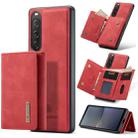 For Sony Xperia 10 V DG.MING M1 Series 3-Fold Multi Card Wallet + Magnetic Phone Case(Red) - 1