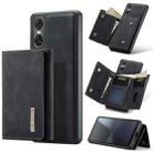 For Sony Xperia 10 VI DG.MING M1 Series 3-Fold Multi Card Wallet + Magnetic Phone Case(Black) - 1