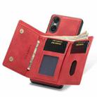 For Sony Xperia 10 VI DG.MING M1 Series 3-Fold Multi Card Wallet + Magnetic Phone Case(Red) - 3