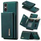 For Sony Xperia 10 VI DG.MING M1 Series 3-Fold Multi Card Wallet + Magnetic Phone Case(Green) - 1
