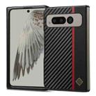 For Google Pixel Fold LC.IMEEKE 3 in 1 Carbon Fiber Texture Shockproof Phone Case(Black) - 1