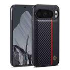 For Google Pixel 9 / 9 Pro LC.IMEEKE 3 in 1 Carbon Fiber Texture Shockproof Phone Case(Black) - 1