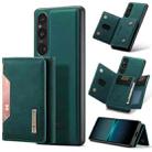 For Sony Xperia 1 V DG.MING M2 Series 3-Fold Multi Card Bag + Magnetic Phone Case(Green) - 1