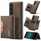 For Sony Xperia 1 VI DG.MING M2 Series 3-Fold Multi Card Bag + Magnetic Phone Case(Coffee) - 1