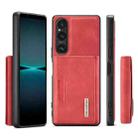 For Sony Xperia 1 VI DG.MING M2 Series 3-Fold Multi Card Bag + Magnetic Phone Case(Red) - 2