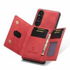 For Sony Xperia 1 VI DG.MING M2 Series 3-Fold Multi Card Bag + Magnetic Phone Case(Red) - 3