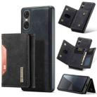 For Sony Xperia 10 VI DG.MING M2 Series 3-Fold Multi Card Bag + Magnetic Phone Case(Black) - 1