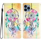 For iPhone 15 Pro Colored Drawing Leather Phone Case(Dream Catcher) - 1