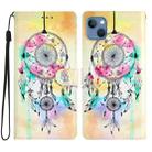 For iPhone 15 Colored Drawing Leather Phone Case(Dream Catcher) - 1