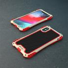 For iPhone XS Max R-JUST AMIRA Shockproof Dustproof Waterproof Metal Protective Case(Gold Red) - 1