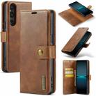 For Sony Xperia 1 V DG.MING Crazy Horse Texture Detachable Magnetic Leather Phone Case(Brown) - 1