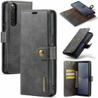 For Sony Xperia 10 V DG.MING Crazy Horse Texture Detachable Magnetic Leather Phone Case(Grey) - 1