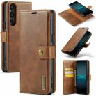 For Sony Xperia 1 VI DG.MING Crazy Horse Texture Detachable Magnetic Leather Phone Case(Brown) - 1